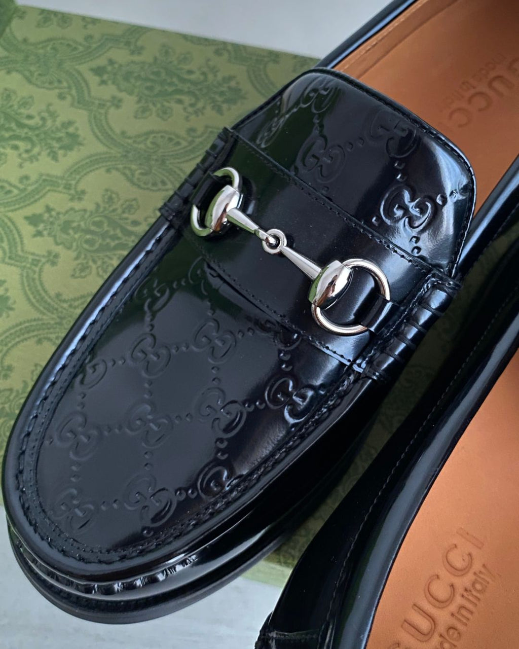 Gucci Black Horsebit Leather Loafers